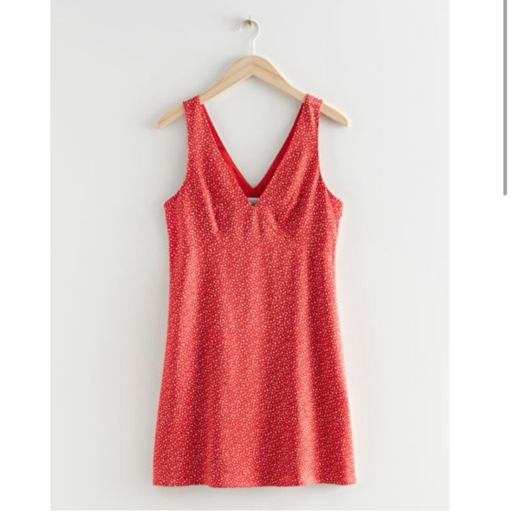 & Other Stories Print Satin Dress